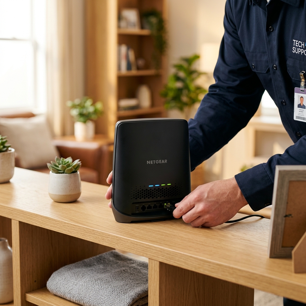 Technical support concept: router setup